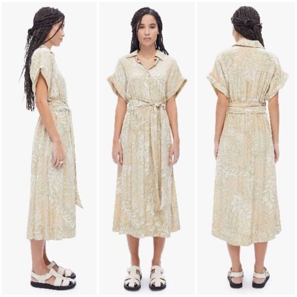 💕NATALIE MARTIN💕 Harper Maxi Dress ~ 100% Silk Jungle Print Agave Large L NWT - Picture 10 of 16